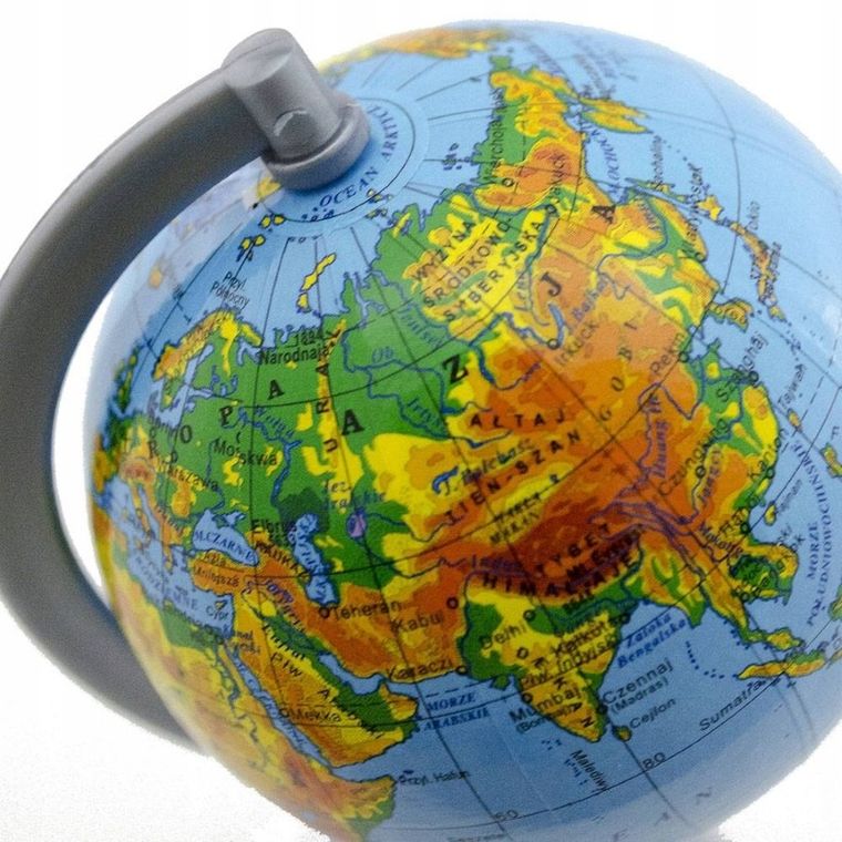 Zachem, globus fizyczny, średnica 7 cm