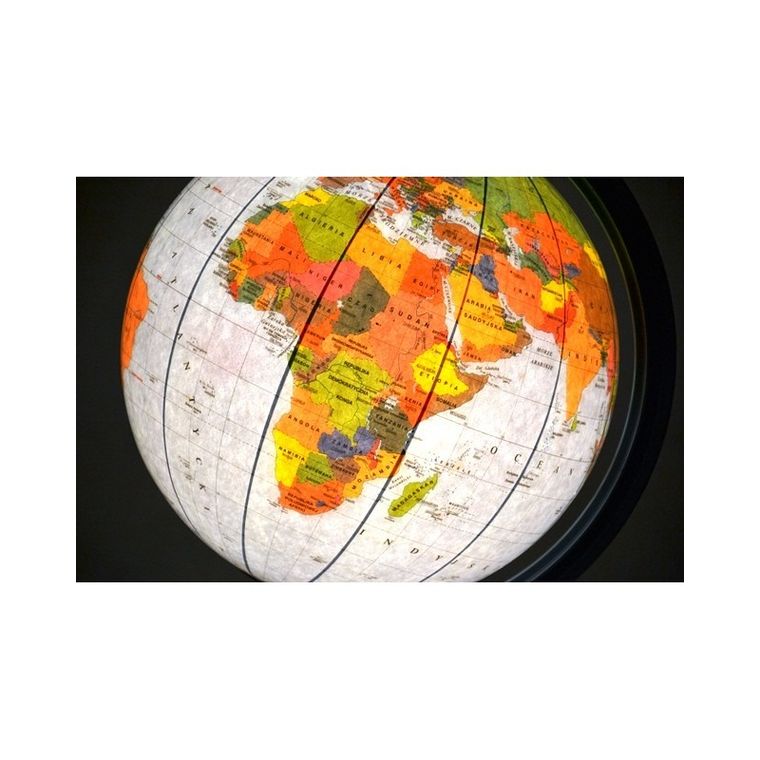 Zachem, globus konturowy z objaśnieniem, podświetlany, średnica 25 cm