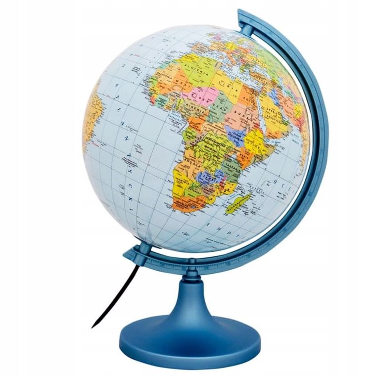 Zachem, globus polityczno-fizyczny, podświetlany, średnica 25 cm