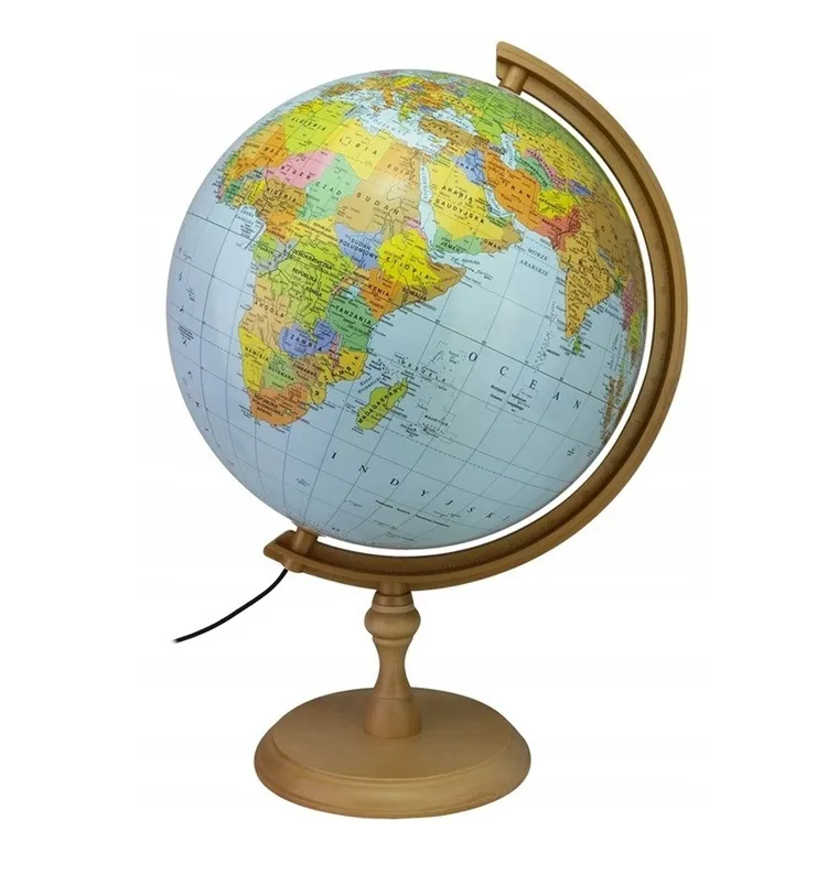 Zachem, globus polityczno-fizyczny, podświetlany, średnica 32 cm