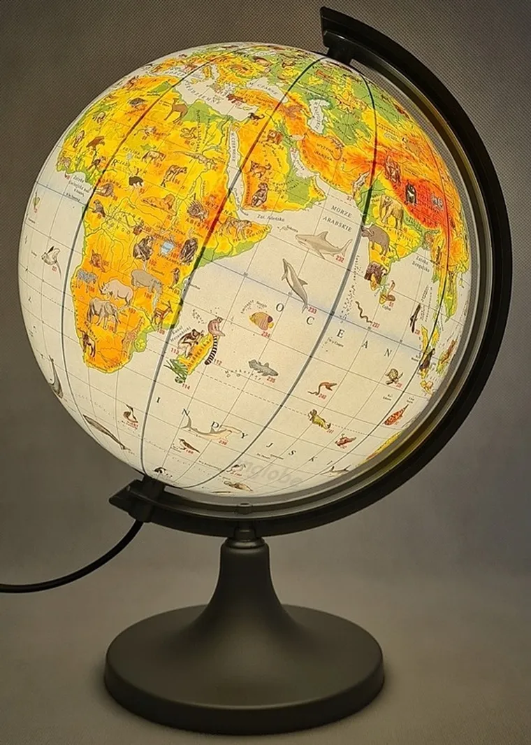 Zachem, globus zoologiczny, podświetlany z opisem Multi Globe AR, średnica 25 cm