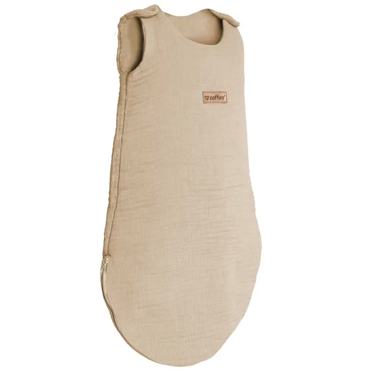 Zaffiro, Malaga, śpiworek do spania, muślinowy, TOG 1.5, beige, 6-12m