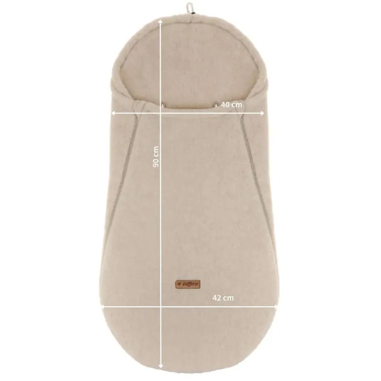 Zaffiro, Sierra, śpiworek wełniany, grey, 0-18 m