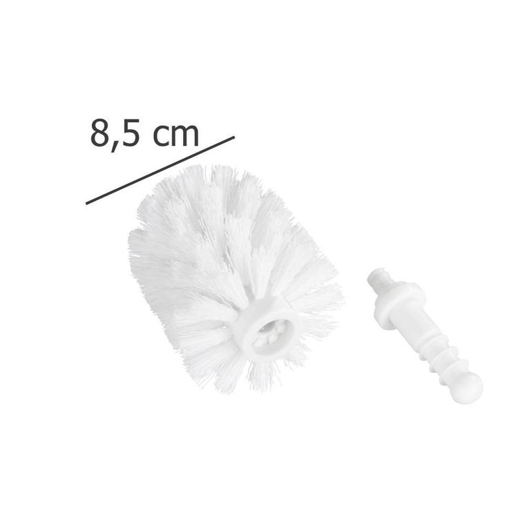 Zapasowa końcówka do szczotki toaletowej, biały, ∅ 8.5 cm