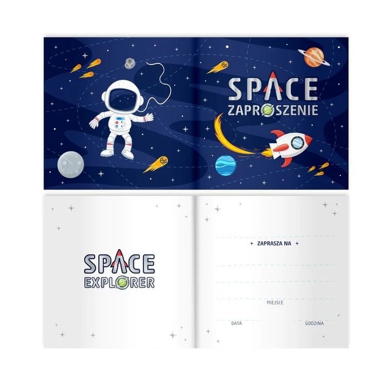 Zaproszenia urodzinowe, kosmos