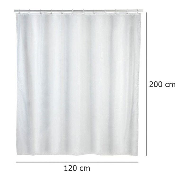 Zasłona prysznicowa, Uni, 120-200 cm, biała