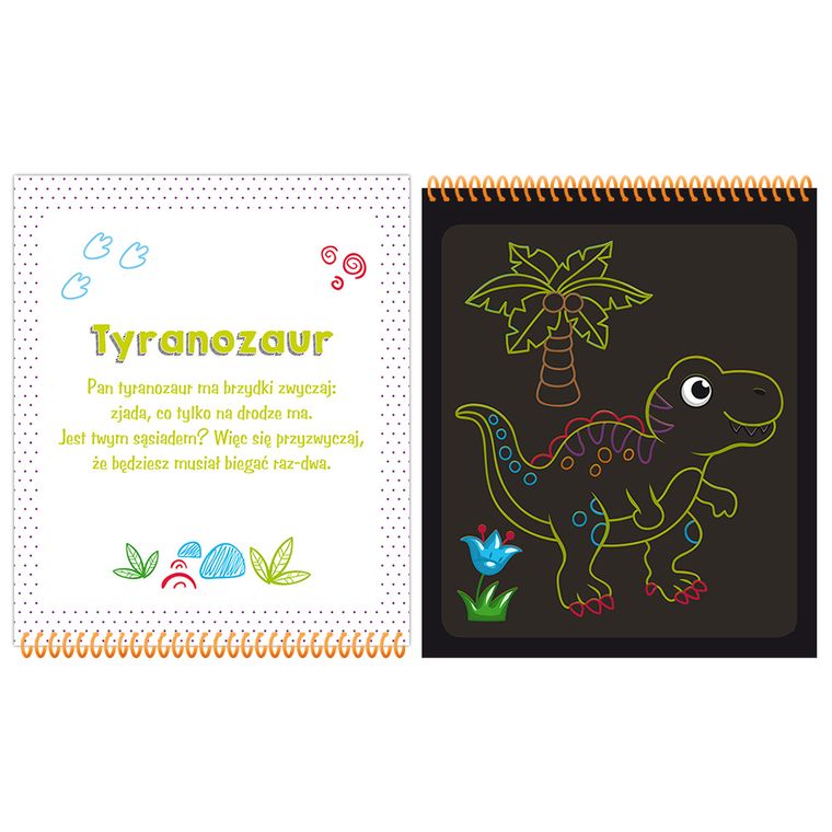 Zdrapywanka z rysikiem. Dinozaury