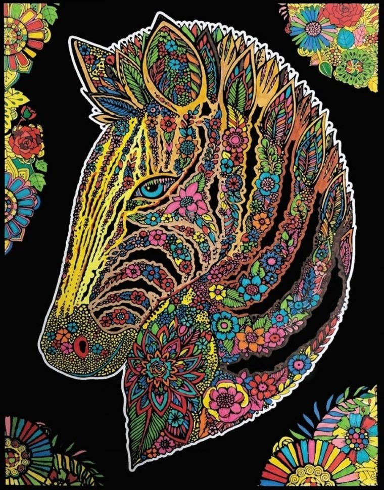 Zebra. Kolorowanka welwetowa, 47-35 cm