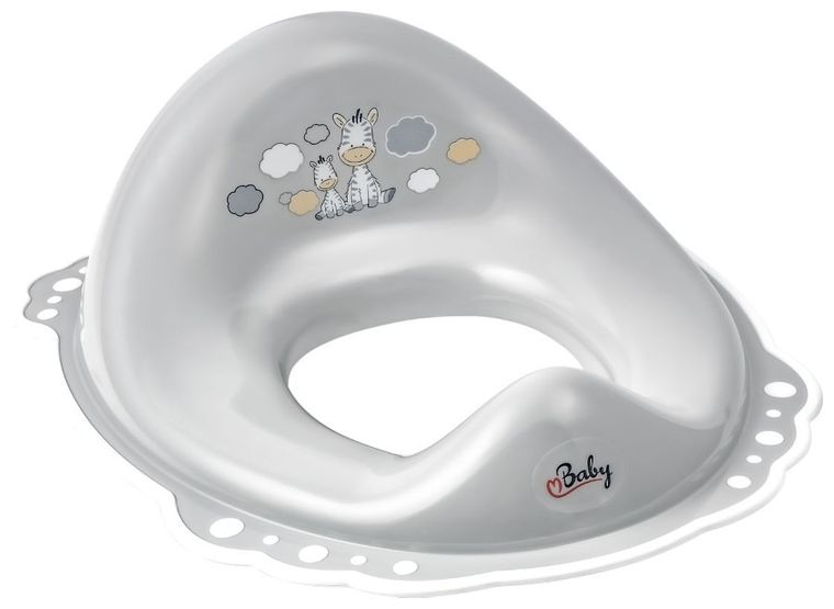 Zebra, nakładka na sedes, szara