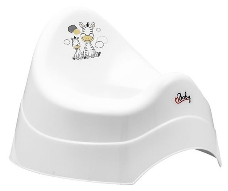 Zebra, nocnik, biały