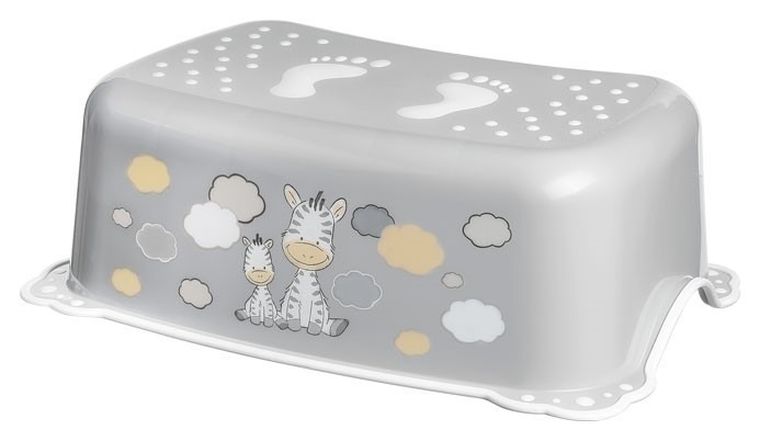 Zebra, podnóżek, szary