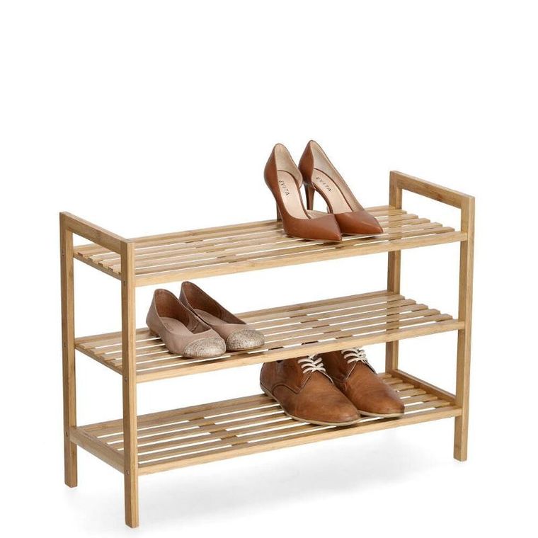 Zeller, bambusowa półka na buty, 70-26-50 cm