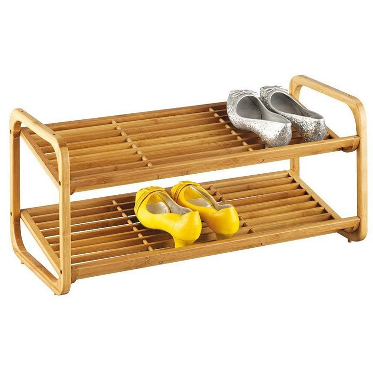 Zeller, bambusowy stojak na buty, 2 poziomy