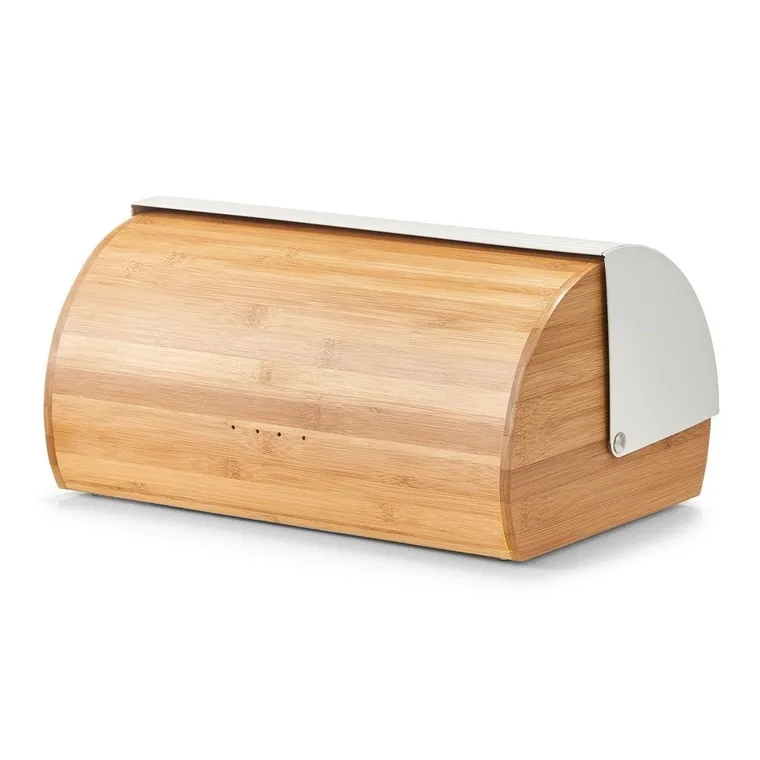 Zeller, chlebak bambusowy z białą pokrywą, 39 cm