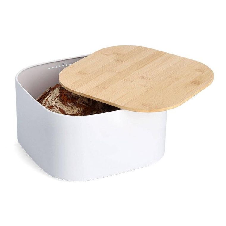 Zeller, chlebak metalowy z bambusową pokrywką, 26,5 cm