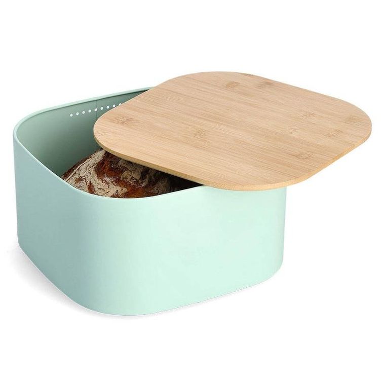 Zeller, chlebak metalowy z bambusową pokrywką, 26,5 cm