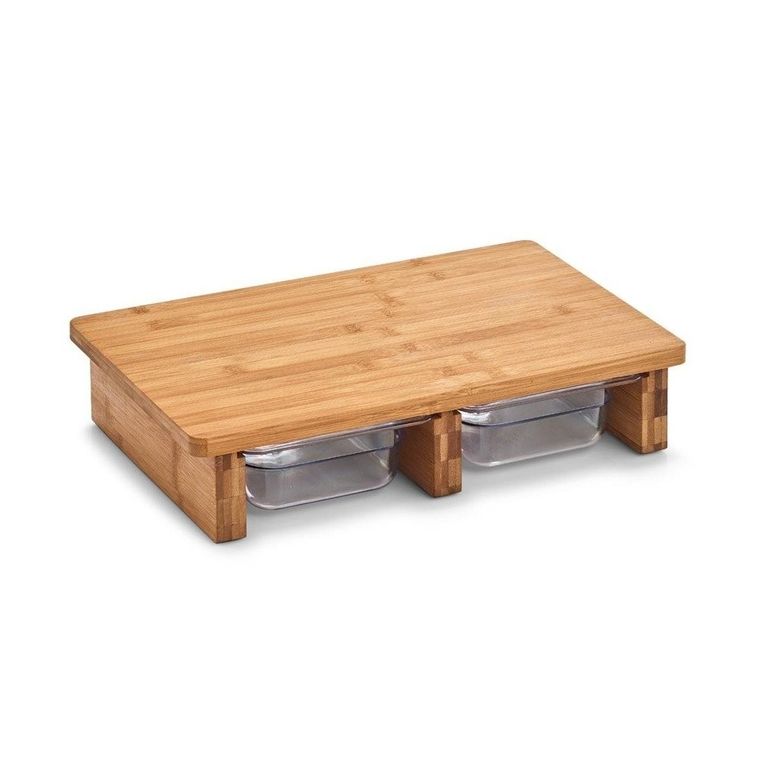 Zeller, deska do krojenia z wysuwanymi szufladkami, 40,5-26,5-8,5 cm