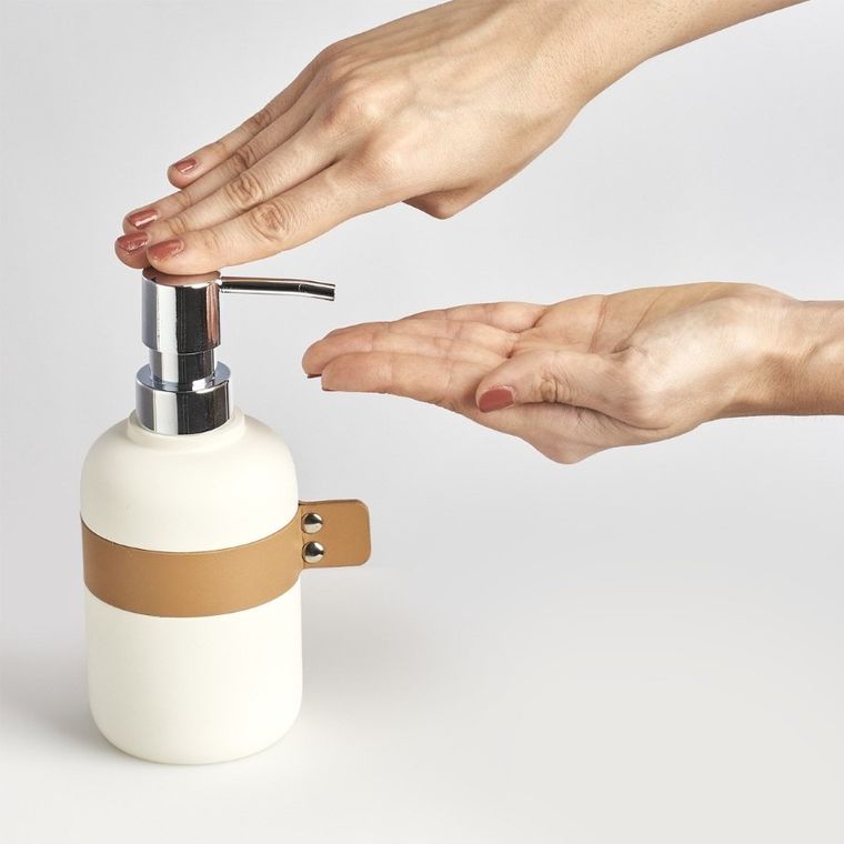 Zeller, dozownik z pompką na mydło w płynie, biały