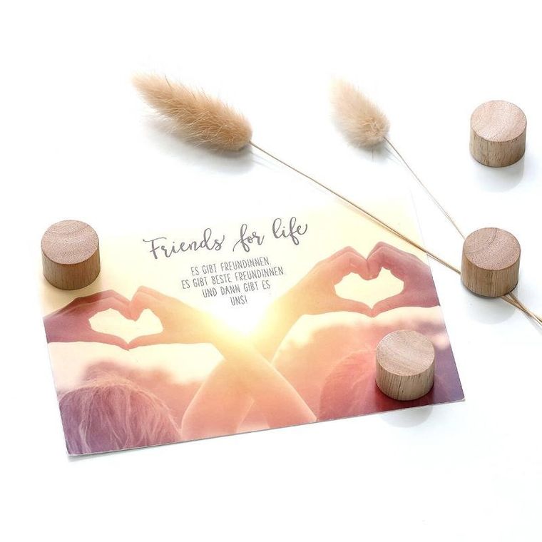 Zeller, drewniane magnesy, 4 szt., ø 2,2 cm