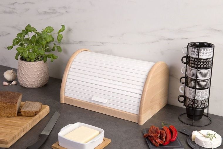 Zeller, drewniany chlebak, 39-25-21cm