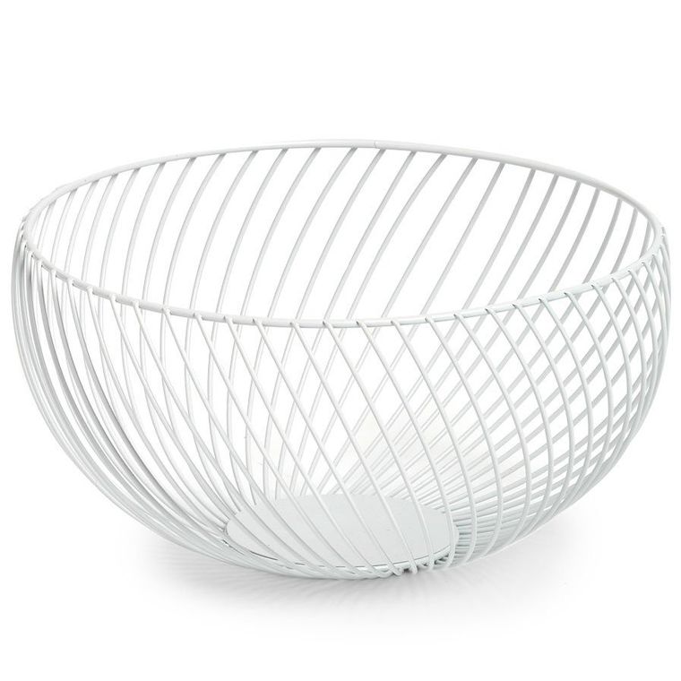 Zeller, kosz na owoce metalowy, Ø 26,5 cm, biały