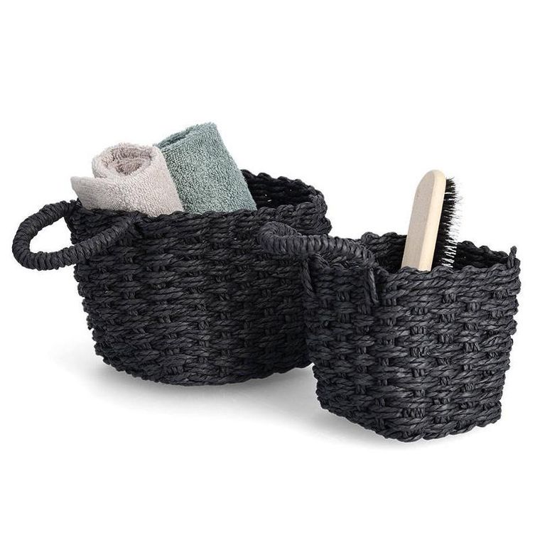 Zeller, koszyki do przechowywania z uchwytem, plecionka papierowa, 2 szt.