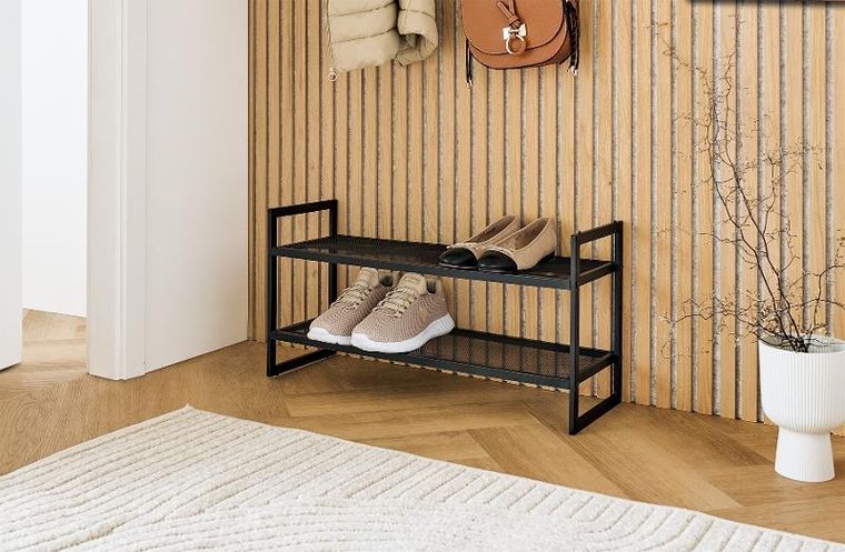 Zeller, metalowa półka na buty, nordic space, 70-36-24 cm