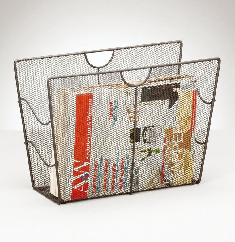 Zeller, metalowy gazetnik, czarny