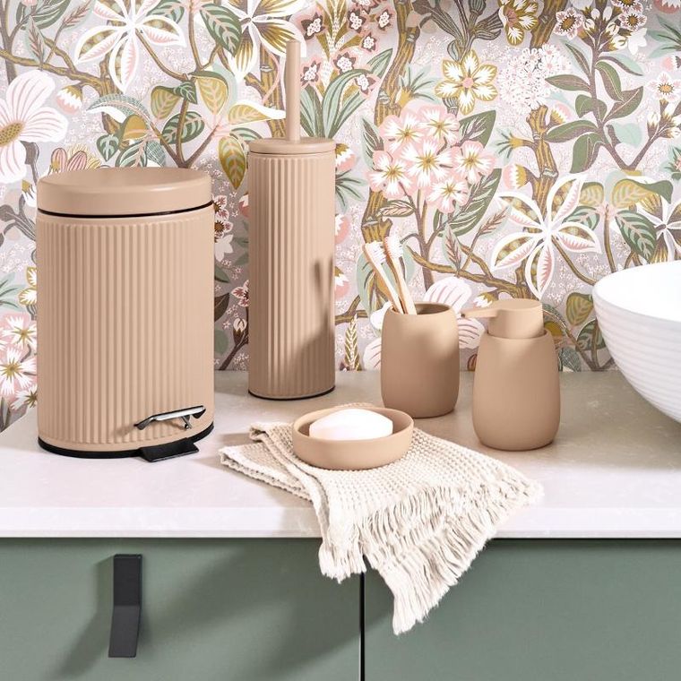 Zeller, metalowy kosz łazienkowy, Brass tone, 3 l