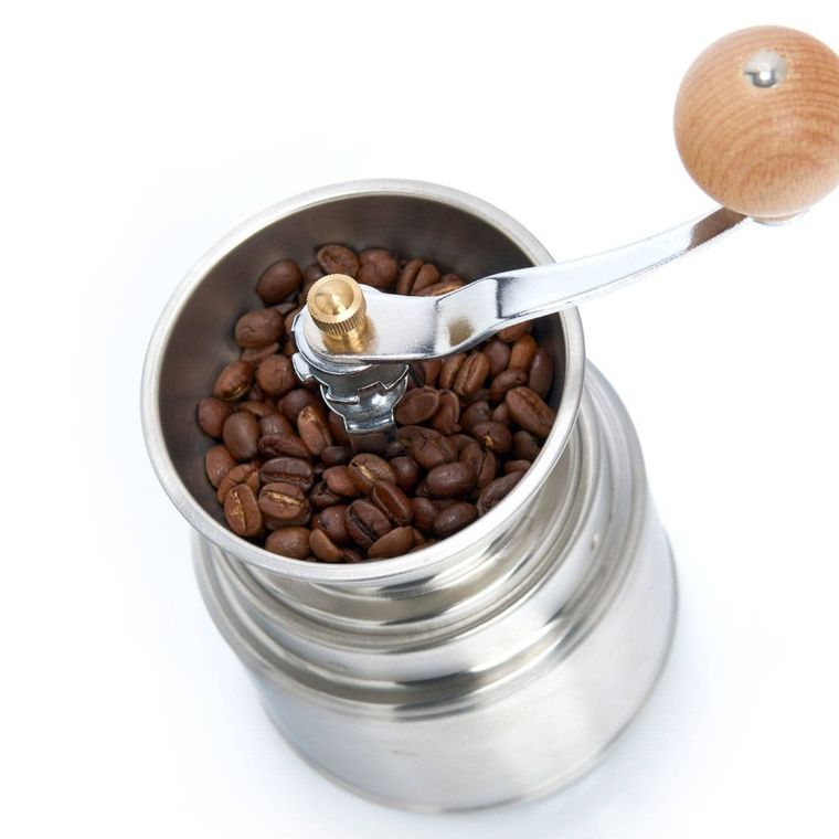 Zeller, młynek ręczny, do kawy ziarnistej, srebrny