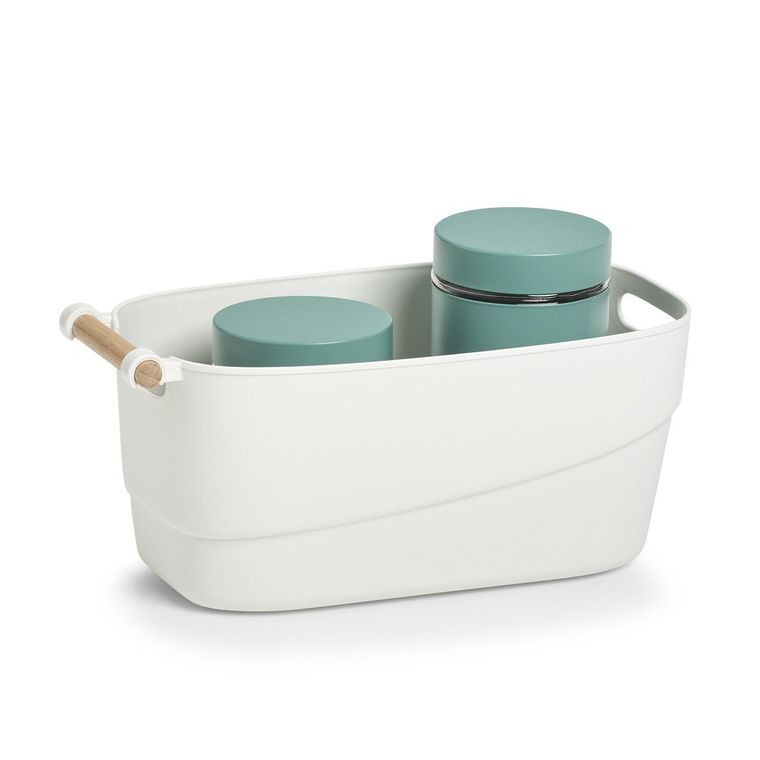 Zeller, organizer na akcesoria łazienkowe, 33,5-18,5-15 cm, biały