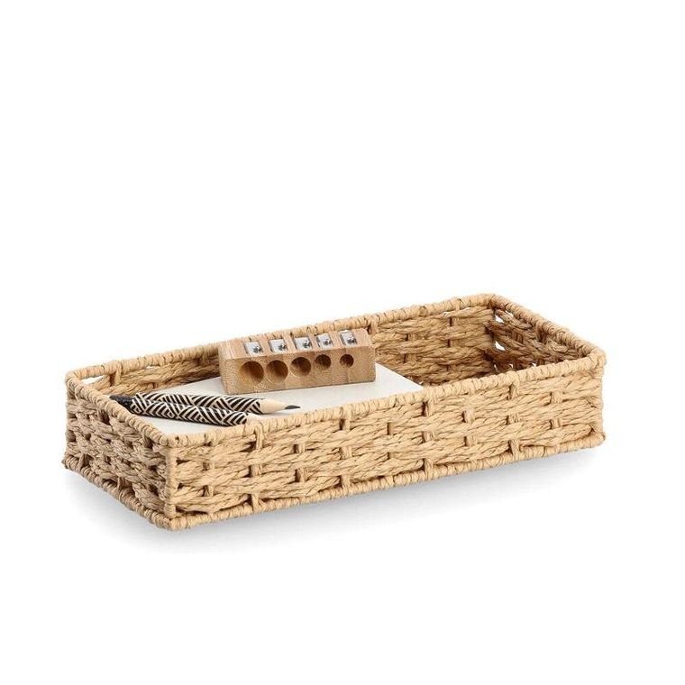 Zeller, organizer na biurko, z papierowej plecionki, 24-11-4.5 cm