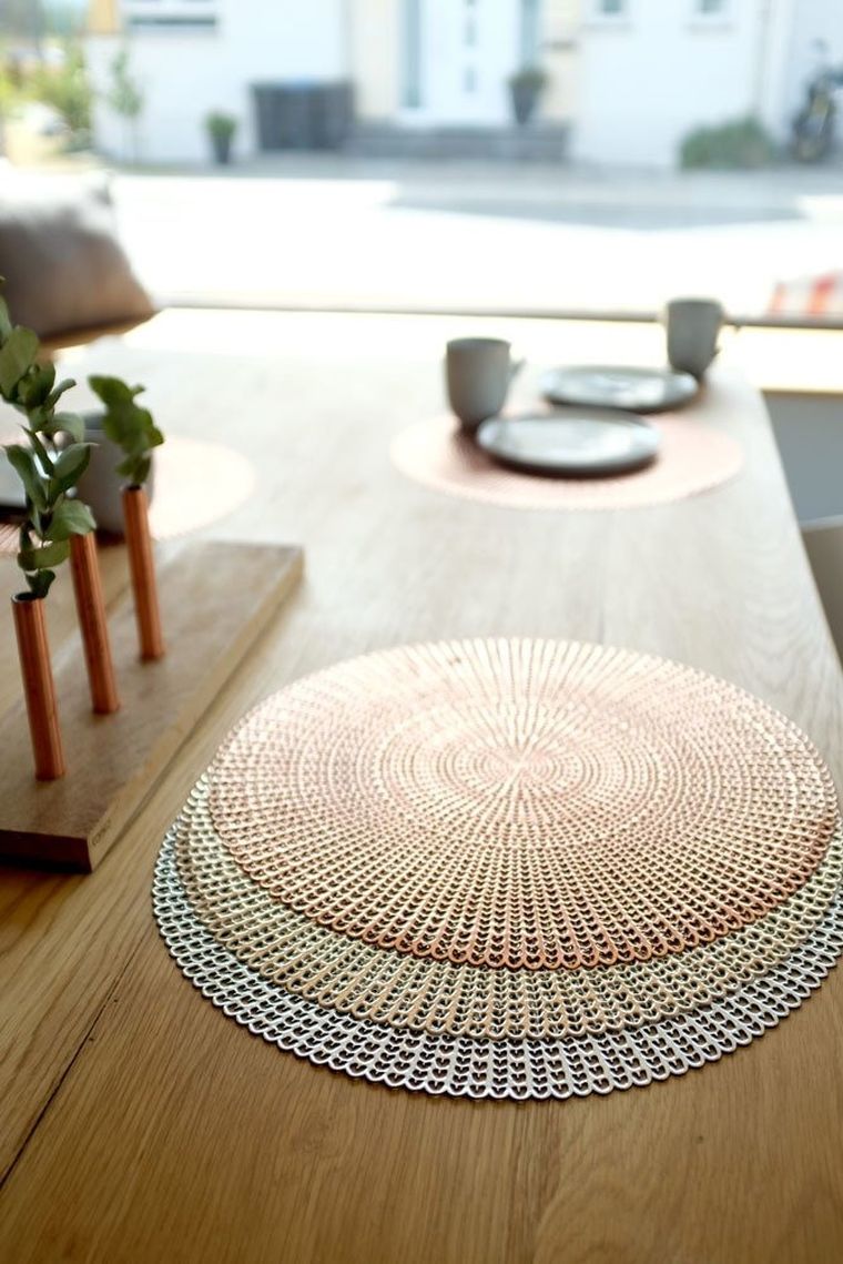 Zeller, podkładka ochronna, dekoracyjna mata na stół, złoty, Ø 41 cm