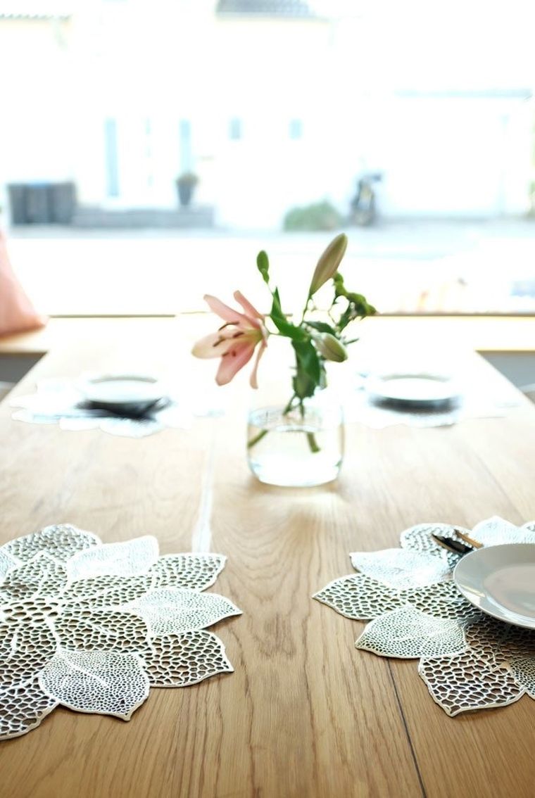 Zeller, podkładka pod talerz, Flower, 46 cm, srebrny