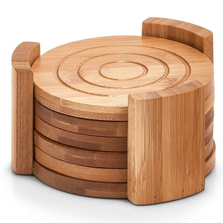 Zeller, podstawka pod szklankę, 100% bambus, 7 elementów