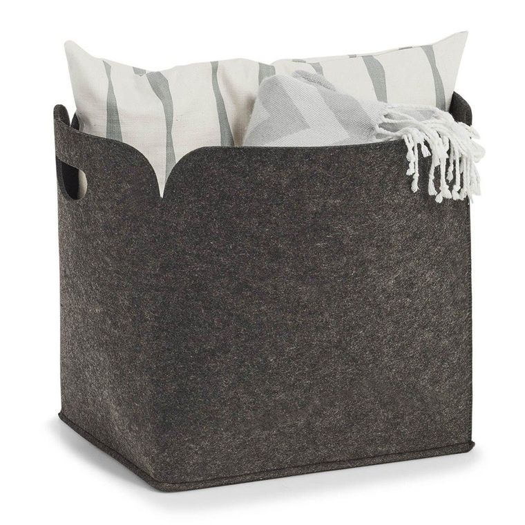 Zeller, pojemnik filcowy, szary, 36-28-36 cm
