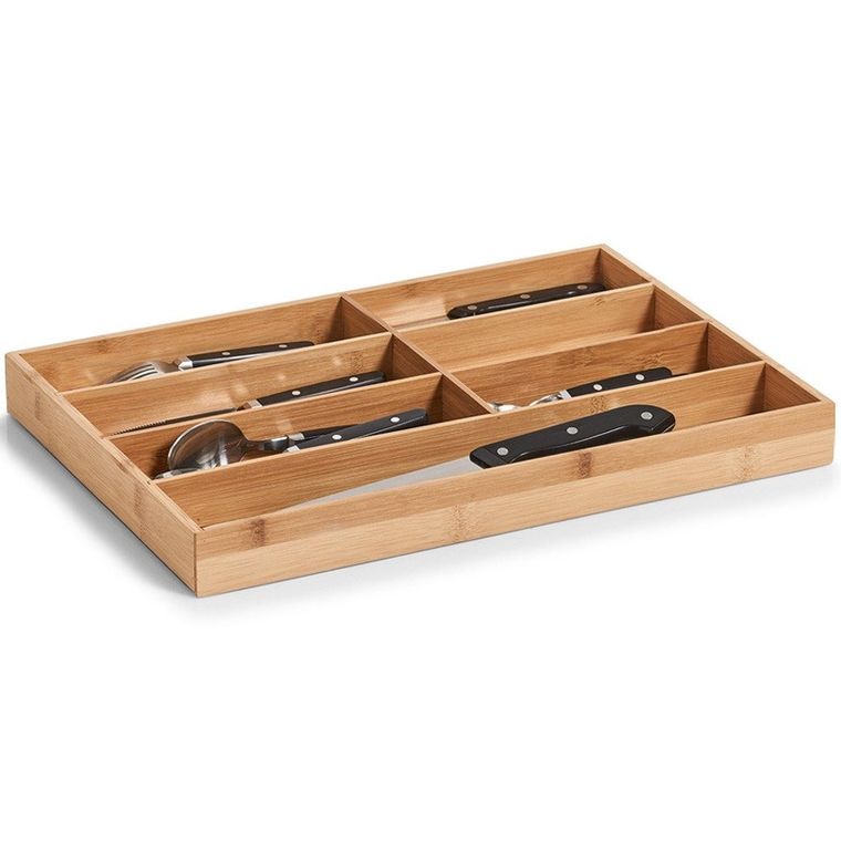 Zeller, pojemnik na sztućce, wkład do szuflady, 7 przegródek, 31-44-4 cm
