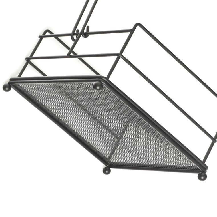 Zeller, serwetnik metalowy, 17-17-9 cm, czarny