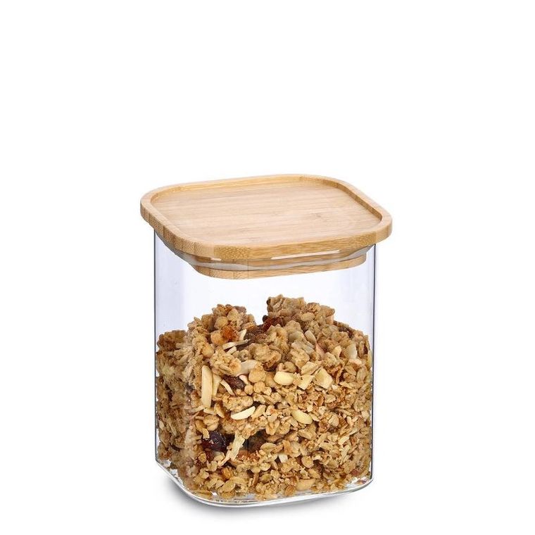 Zeller, słoik z pokrywką bambusa, 900 ml, 11-11-13,6 cm