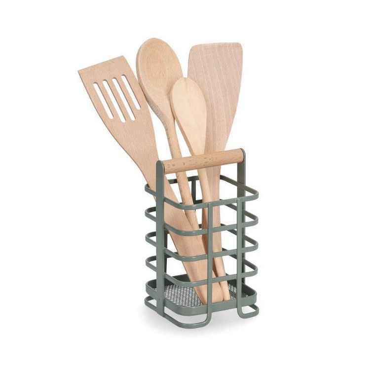 Zeller, stojak na sztućce z bambusowym uchwytem, 10-10-17 cm