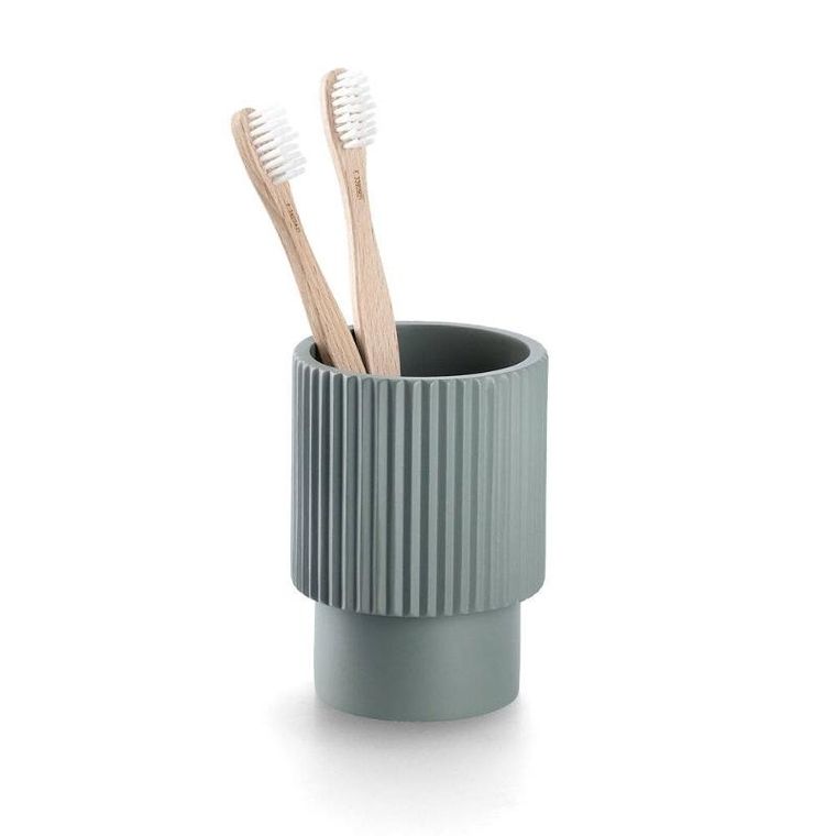 Zeller, Stripes, prążkowany kubek z poliresinu, średnica 8 cm