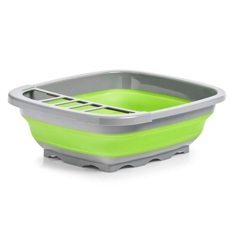 Zeller, suszarka do naczyń, składana, zielona, 35-32-12 cm