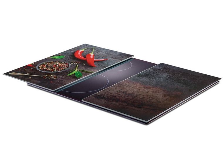 Zeller, szklane płyty kuchenne, Peppers, 2 szt.