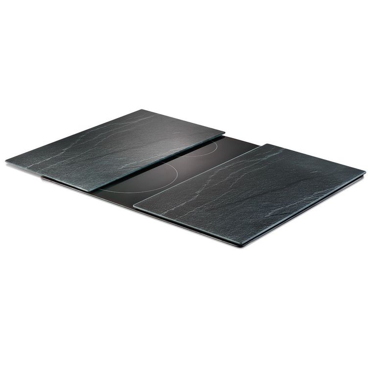 Zeller, szklane płyty ochronne na kuchenkę, Anthracite Slate, 2 szt.
