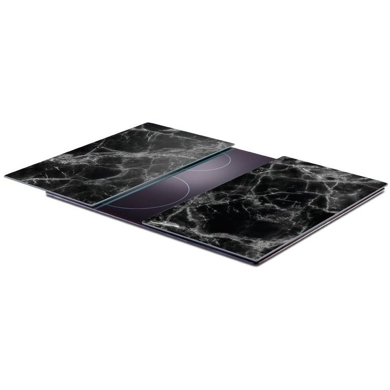Zeller, szklane płyty ochronne na kuchenkę, Marble black2 szt.