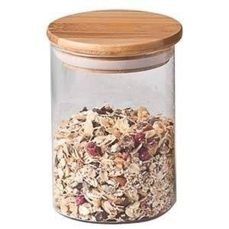 Zeller, szklany pojemnik z bambusową pokrywką, 750ml