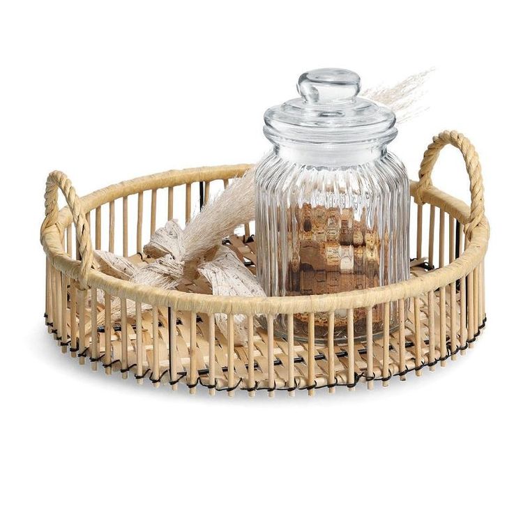 Zeller, Taca dekoracyjna, Rattan, Ø 32 cm