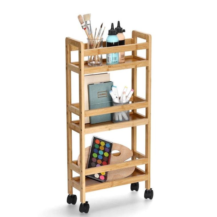 Zeller, wąska półka łazienkowa, 36-15-74 cm