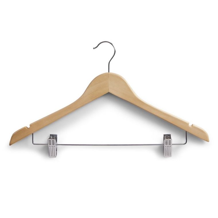 Zeller, wieszaki na spódnice, drewniane, 3 szt.