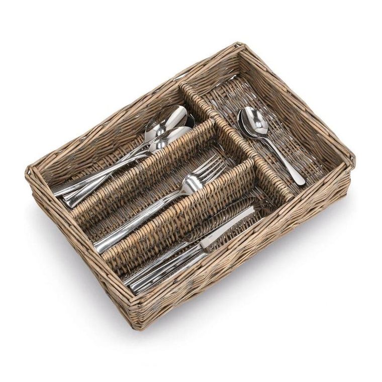 Zeller, wiklinowy organizer na sztućce, 35-25-7 cm
